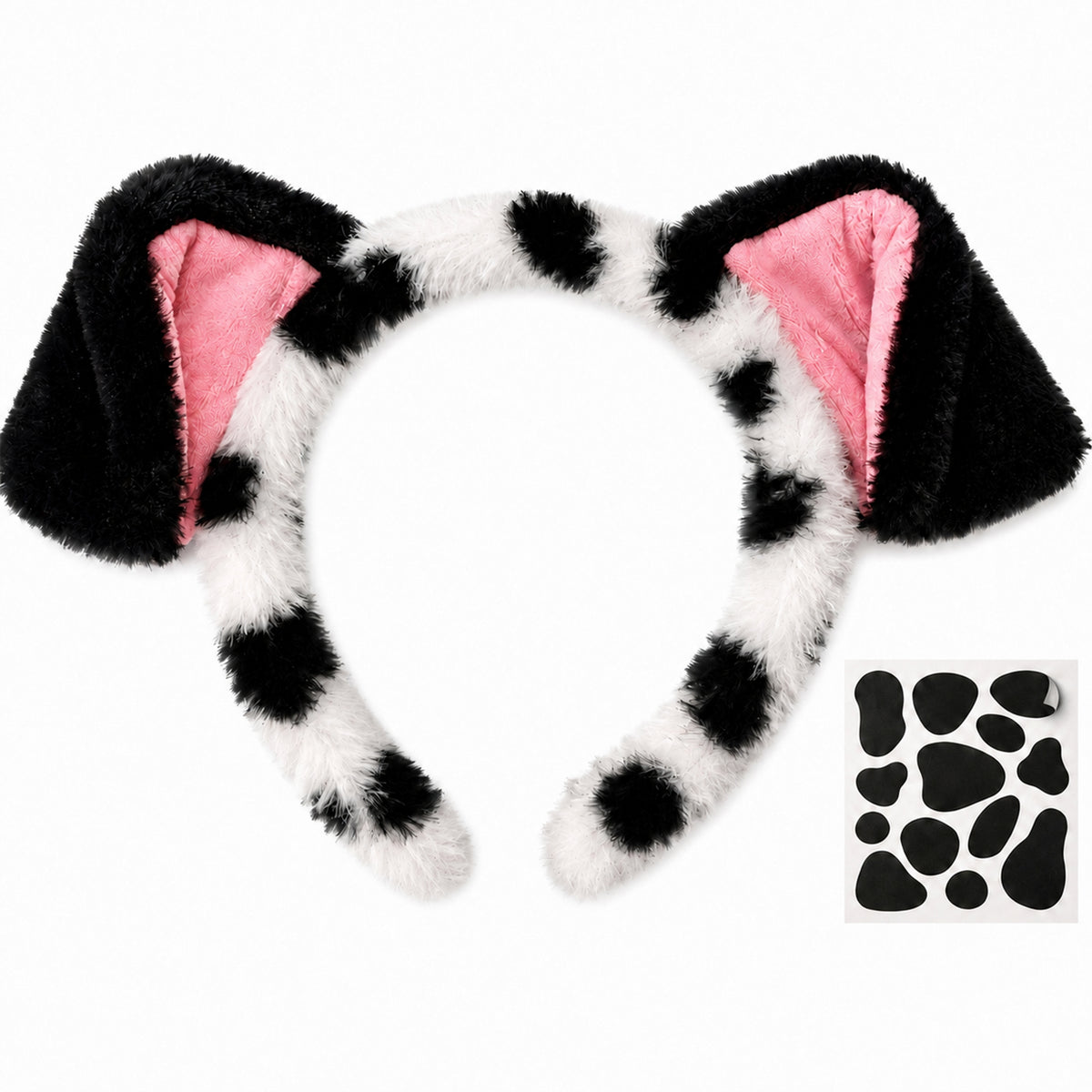 Black Dalmatian Ears Headband & Spot Sheet