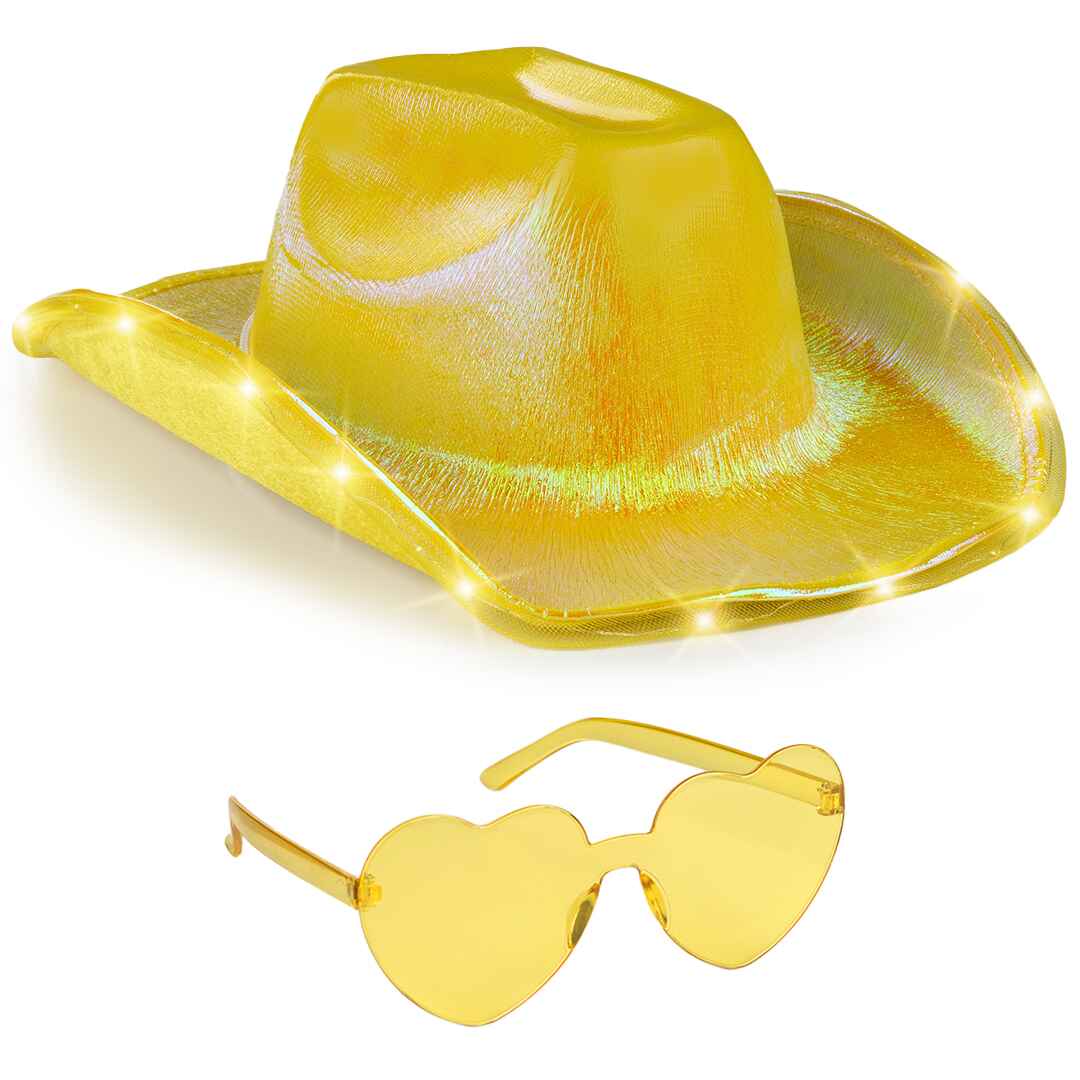 womens accesorios cowboy leds soace cowgirl squints hat and glasses