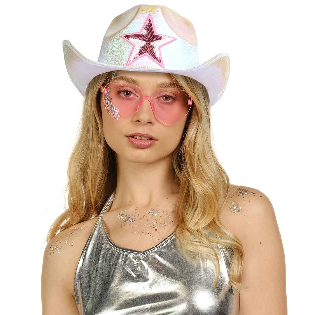 pink star cowgirl hat cowboy gangsta jamie ray toughest cowboy in texas clutch hat for women