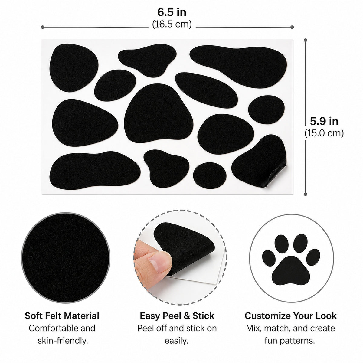 Dalmatian Ears Headband Set for Two - accessory details