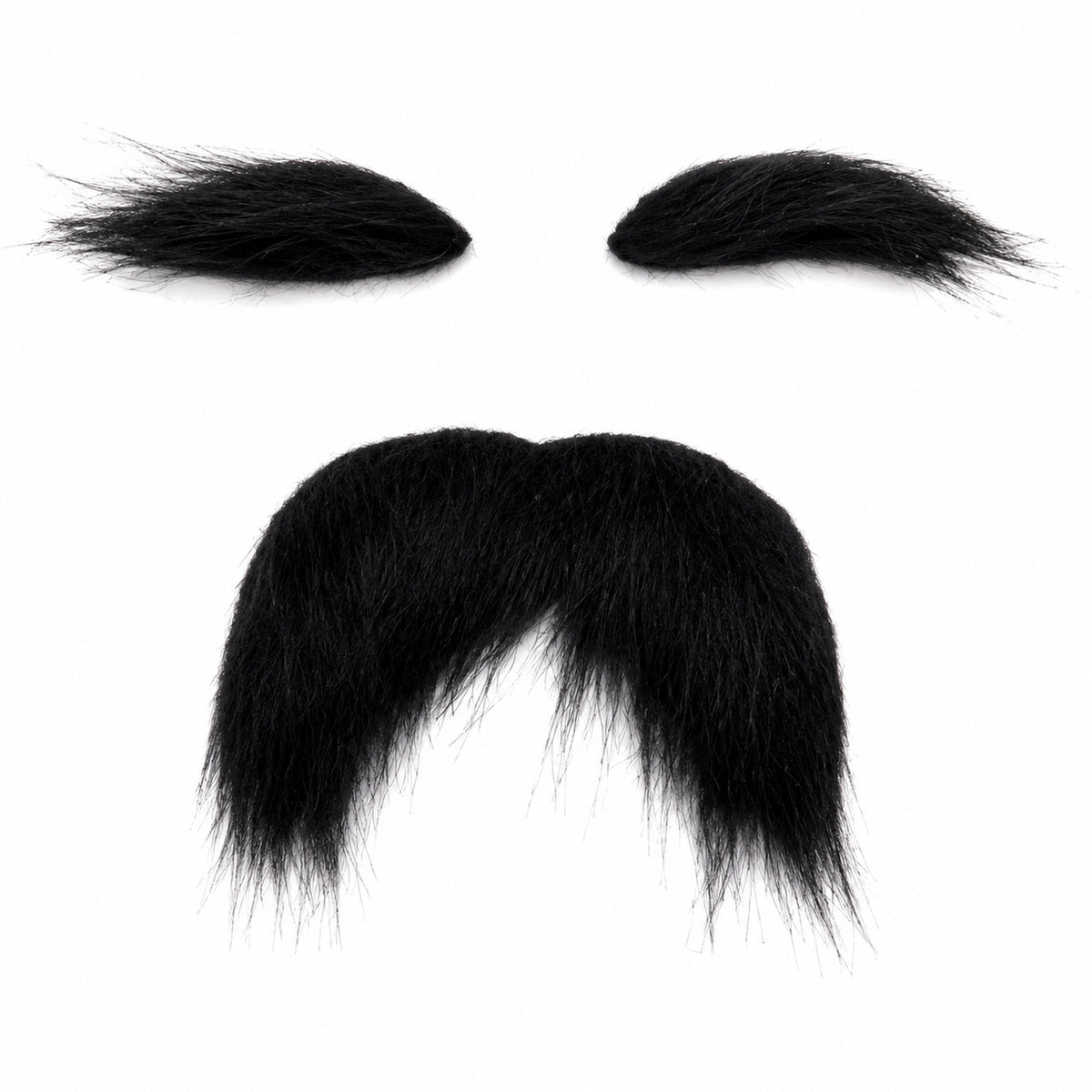 Bushy Black Costume Mustache & Eyebrows Set