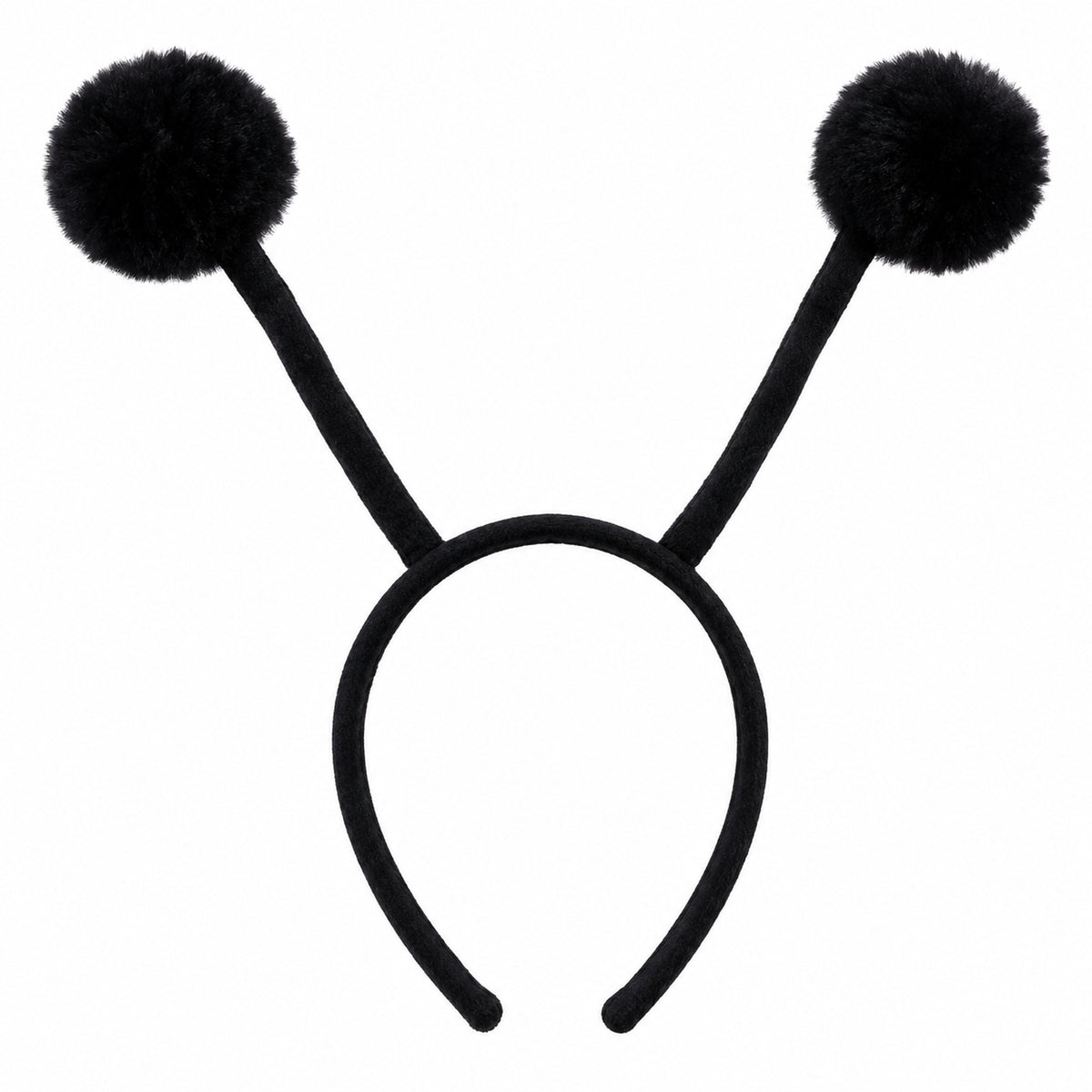 Black Pom-Pom Antenna Costume Headband