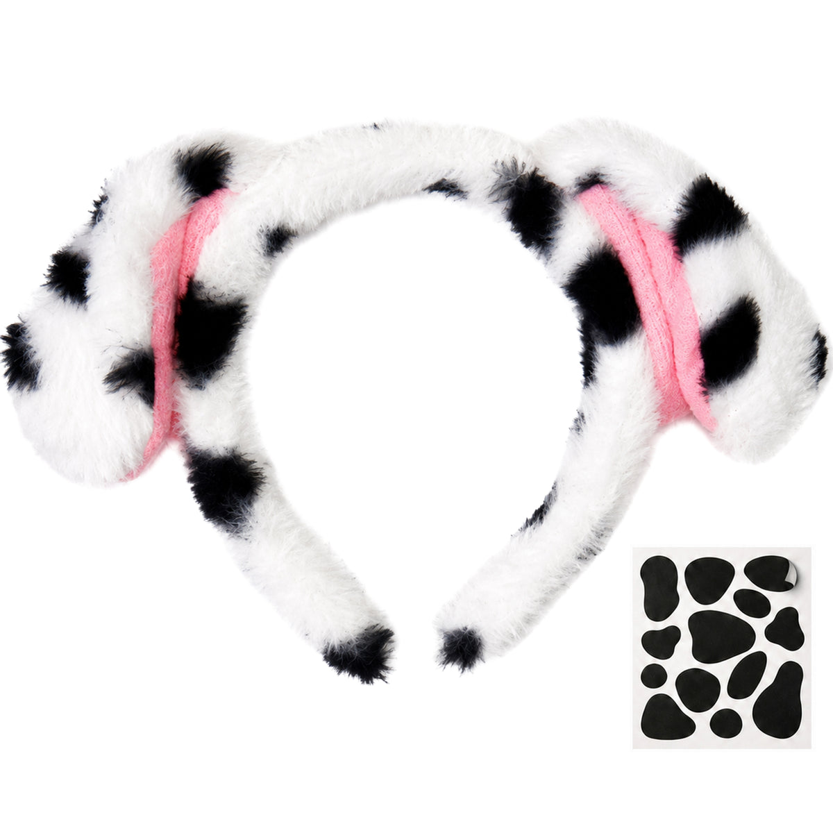 White Dalmatian Ears Headband & Spot Sheet