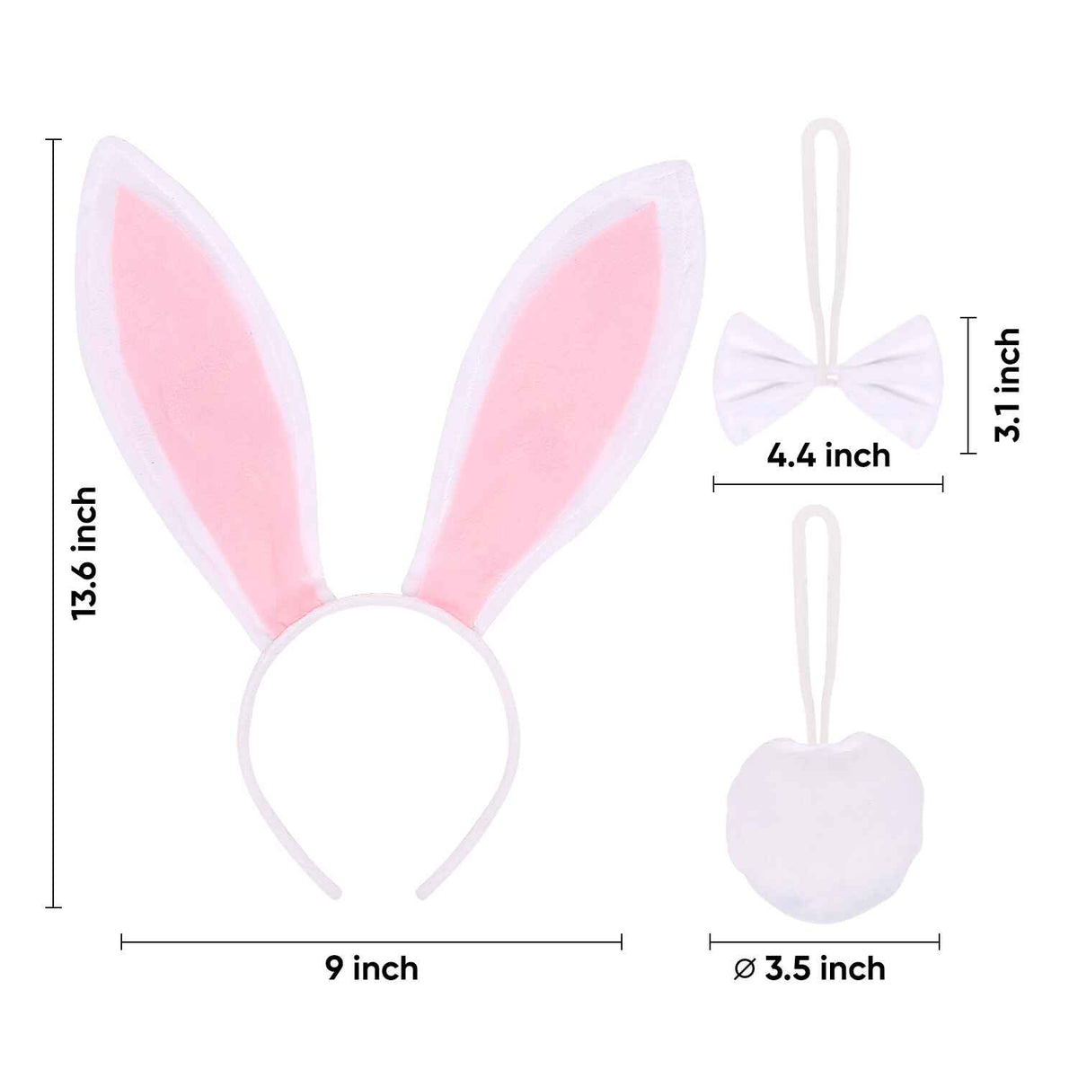 hallowen party favors lola furry tail bowtie funny conejitas