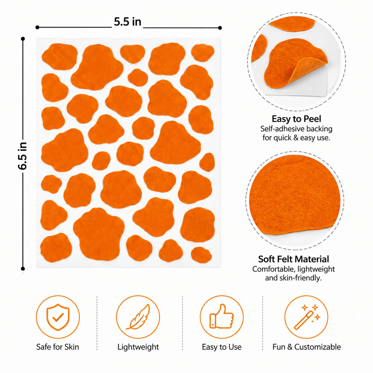 Giraffe Ears Headband & Spot Sheet - accessory details