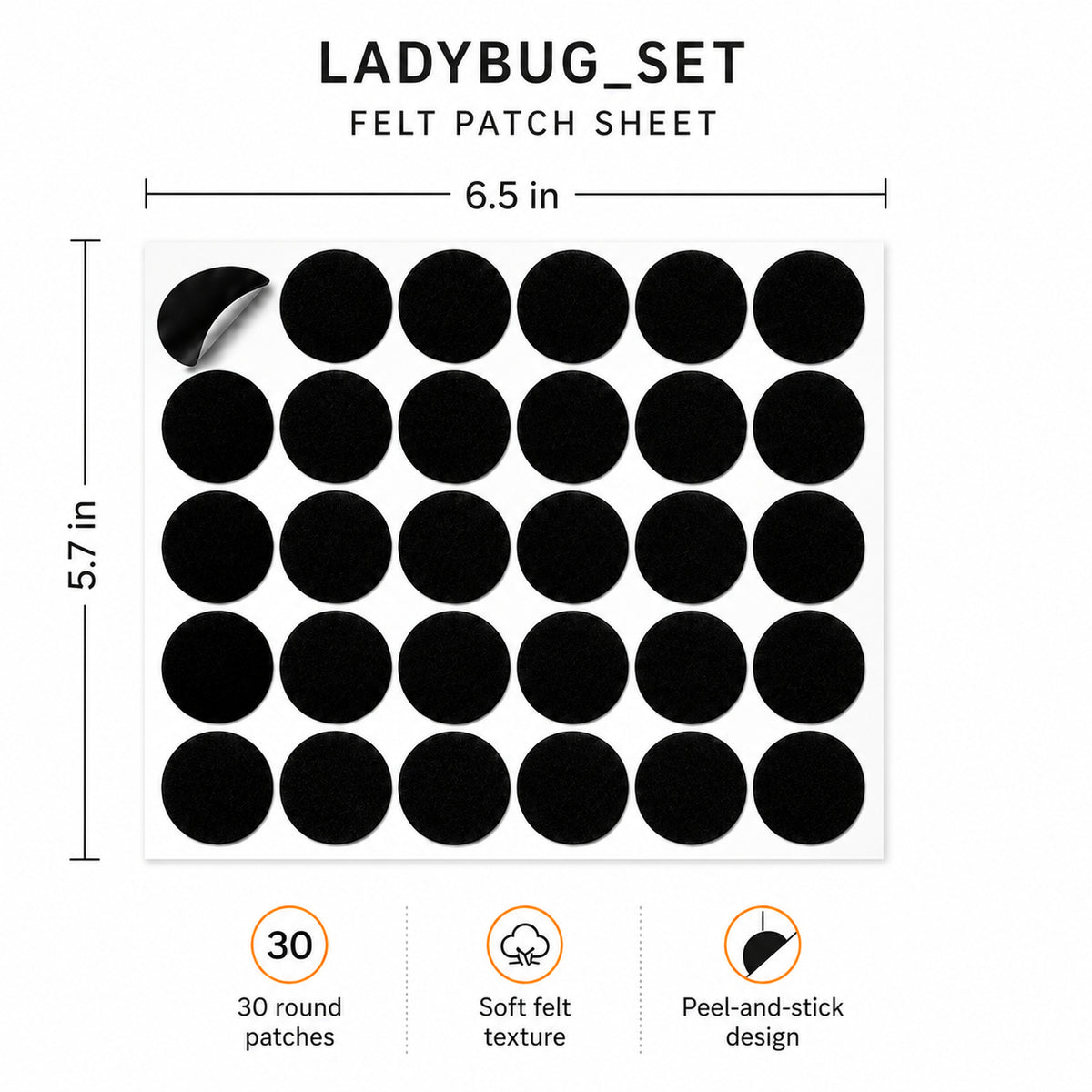 Ladybug Eye Mask & Black Spot Sheet Set - accessory details