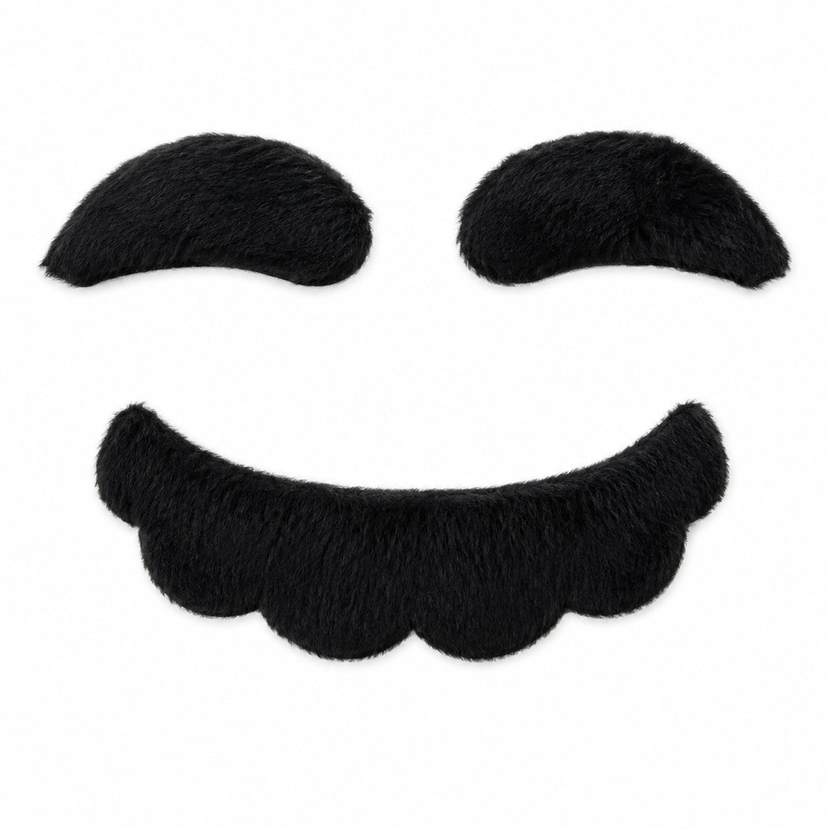 Black Scalloped Costume Mustache & Eyebrows