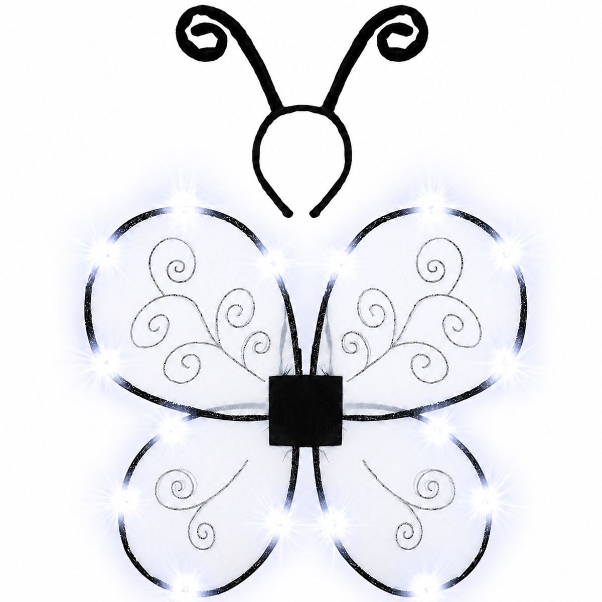 Light-Up Butterfly Wings & Antenna Headband Set