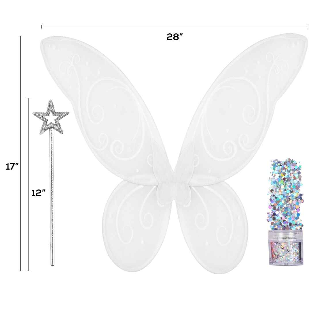 fairy wings delivery tomorrow winx club costume skirt white fairy wings kids flora fairy costume