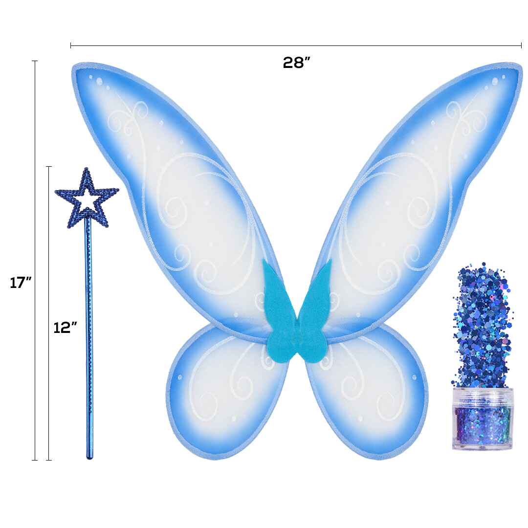 milageto shining butterfly changing angel fairy wing fairy wings costume for women tinkerbell wings