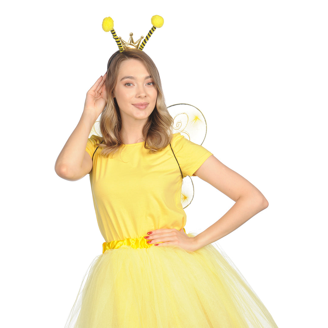  Bee Antenna Headband with Bee Glasses