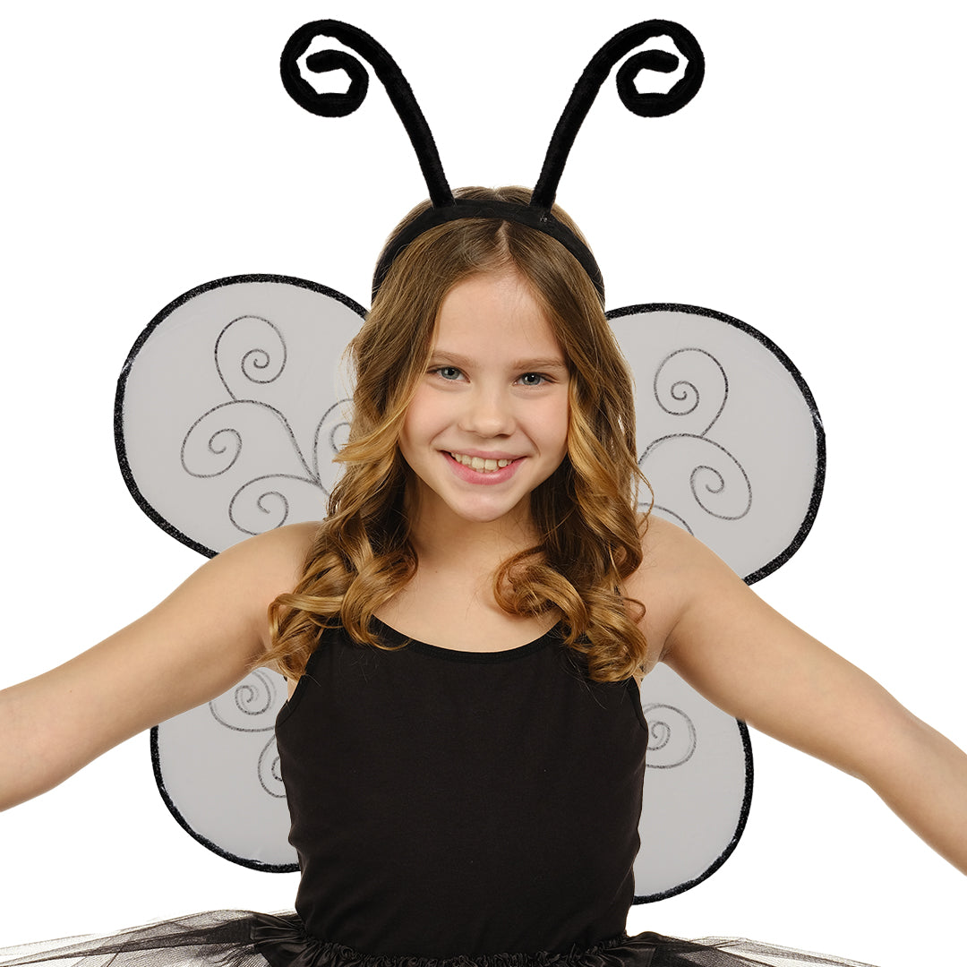 Fly Costume Accessories - Fly Wings and Fly Antenna Headband Set -FUNCREDIBLE