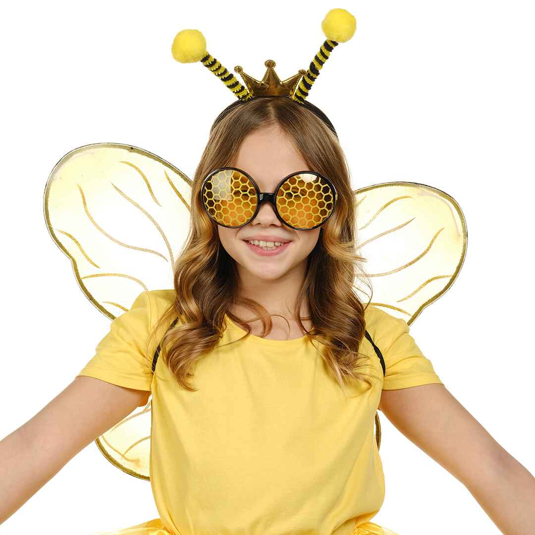 Cute Bee Antenna, Glasses, Wings set