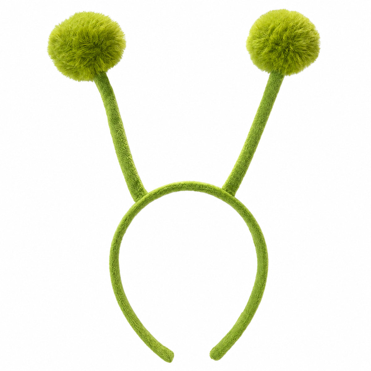Green Pom-Pom Alien Antenna Headband