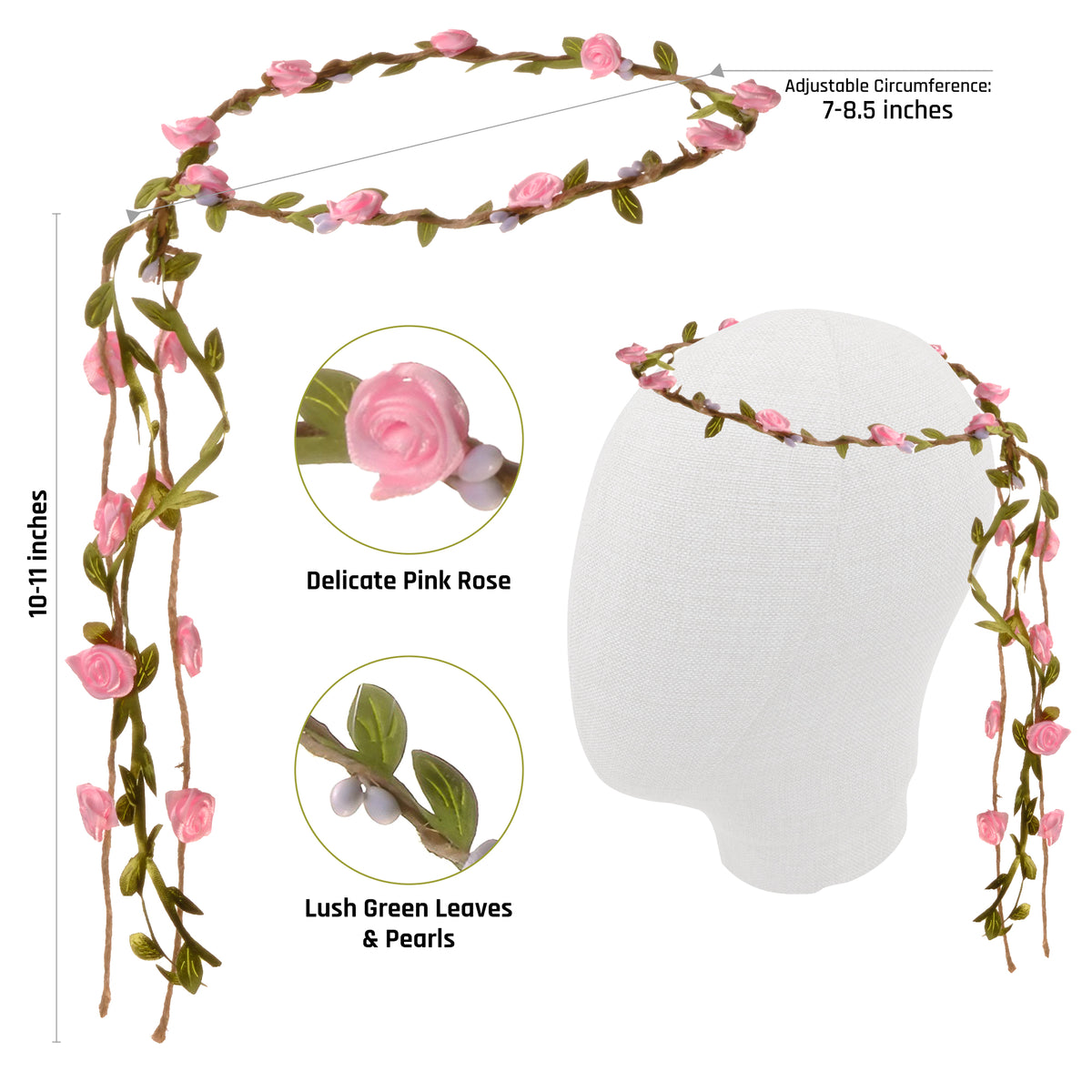 Pink Fairy Costume Accessories Set  Fairy Wings, Fairy Crown - FUNCREDIBLE