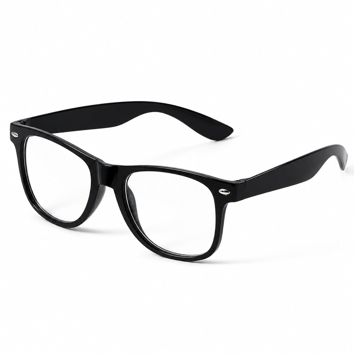 Black Rectangular Nerd Costume Glasses