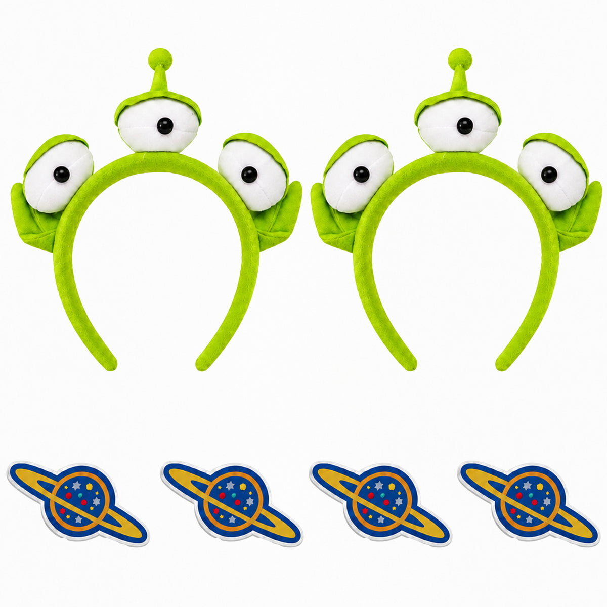 Three-Eyed Alien Headband Set for Two