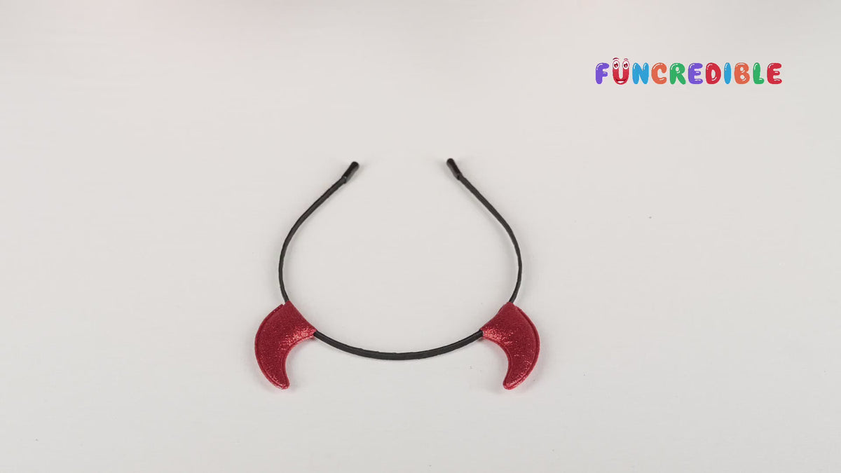 Funcredible Devil Horns Headband Glasses Set